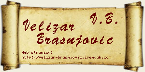 Velizar Brašnjović vizit kartica